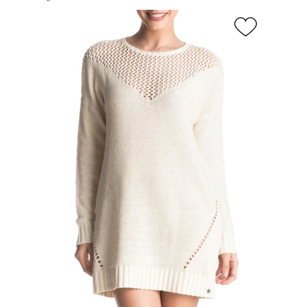 {Roxy} White Sweater Dress